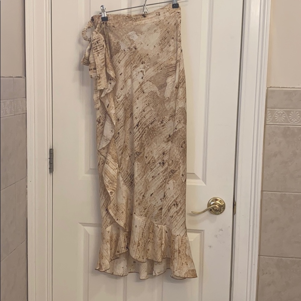 Wrap snake skin skirt